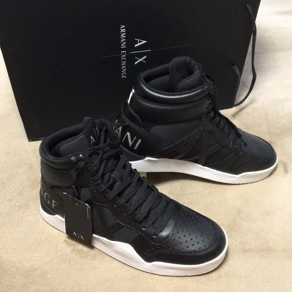 armani exchange high top sneakers